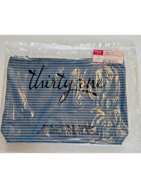 Thirty One Zipper Pouch Sailor Stripe NEW